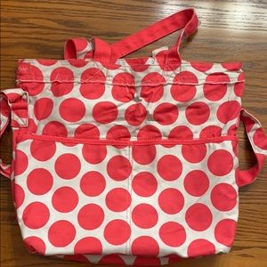 Retro Metro Fold-Over in Coral Dot